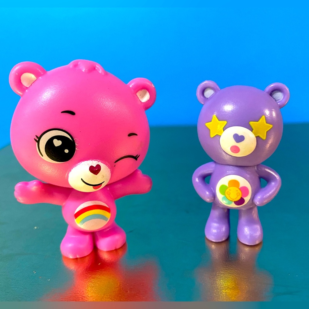 CARE BEARS BUNDLE SURPRISE CARE BEARS CUB 2.25” & 2017 HARMONY CARE BEAR 1.75”